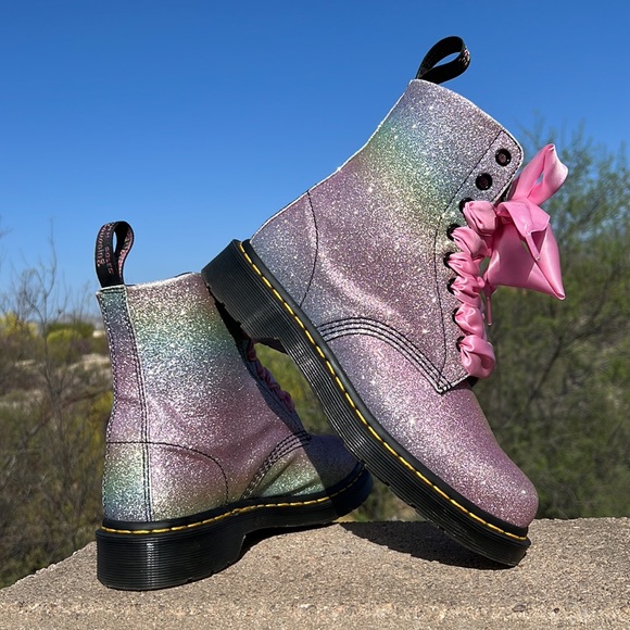 Dr. Martens Pascal Mermaid Multicolor Pastel Glitter Boots - Picture 5 of 16